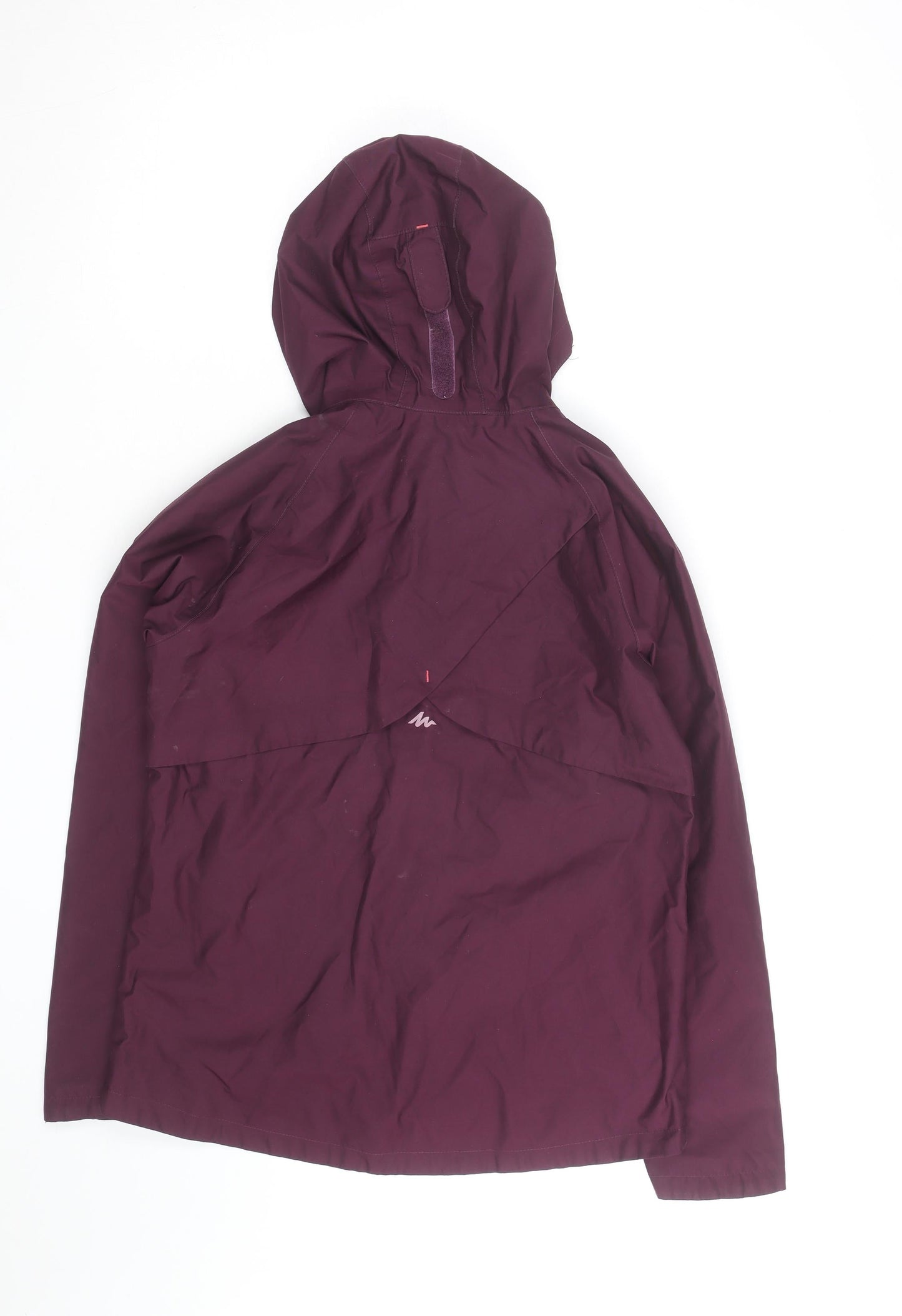 Quechua Girls Purple Waterproof Hooded Rain Coat Jacket 10-11 Years