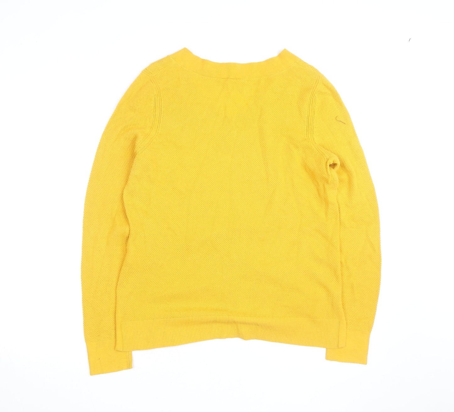 GAP Men’s Yellow V-Neck Cotton Pullover Jumper Size L