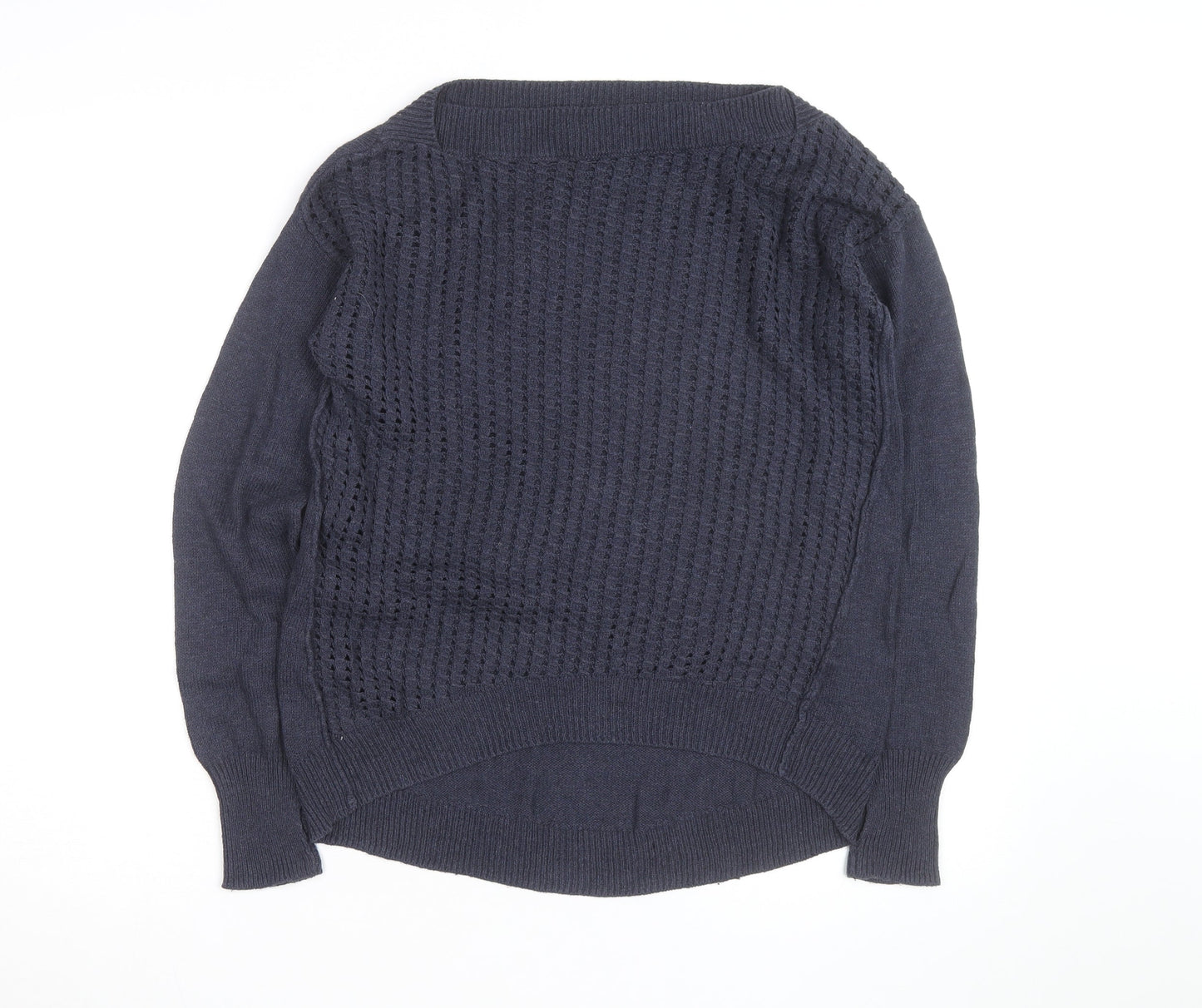 Aphorism Women’s Blue Open-Knit Crew Neck Jumper Size 12