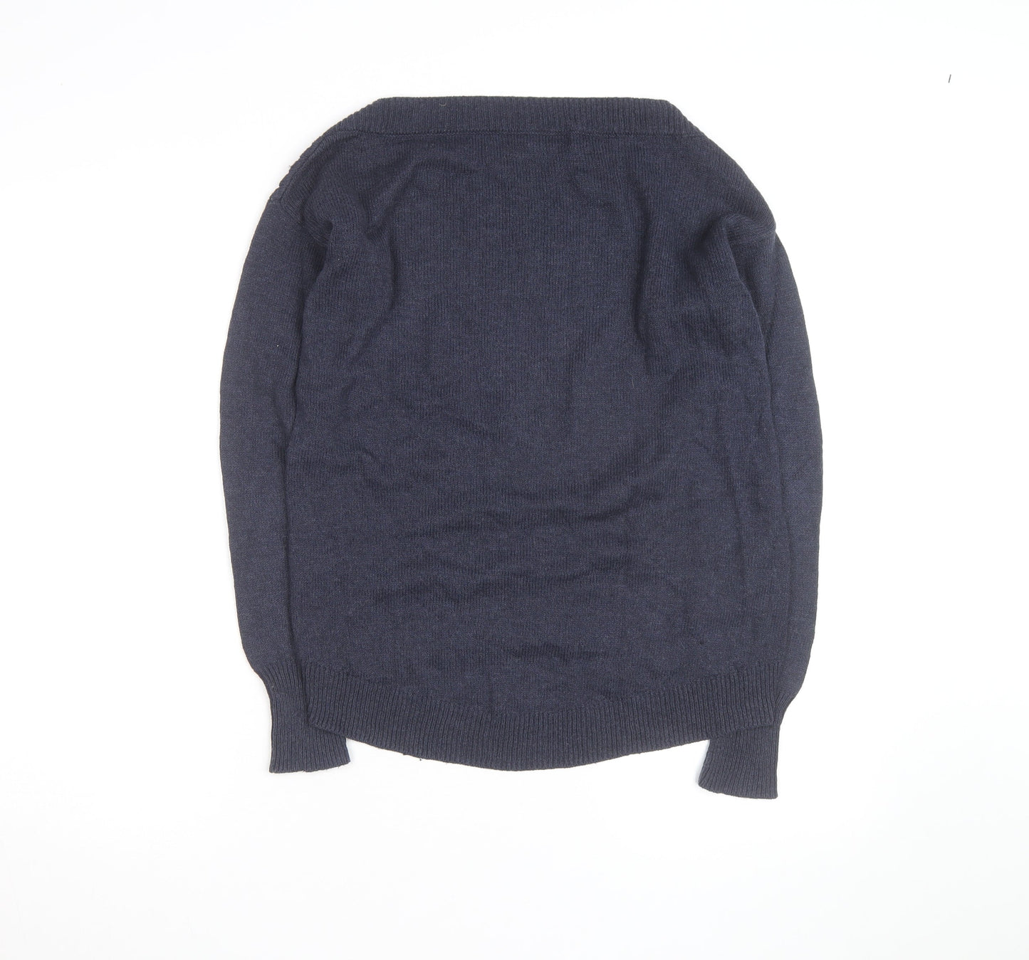 Aphorism Women’s Blue Open-Knit Crew Neck Jumper Size 12