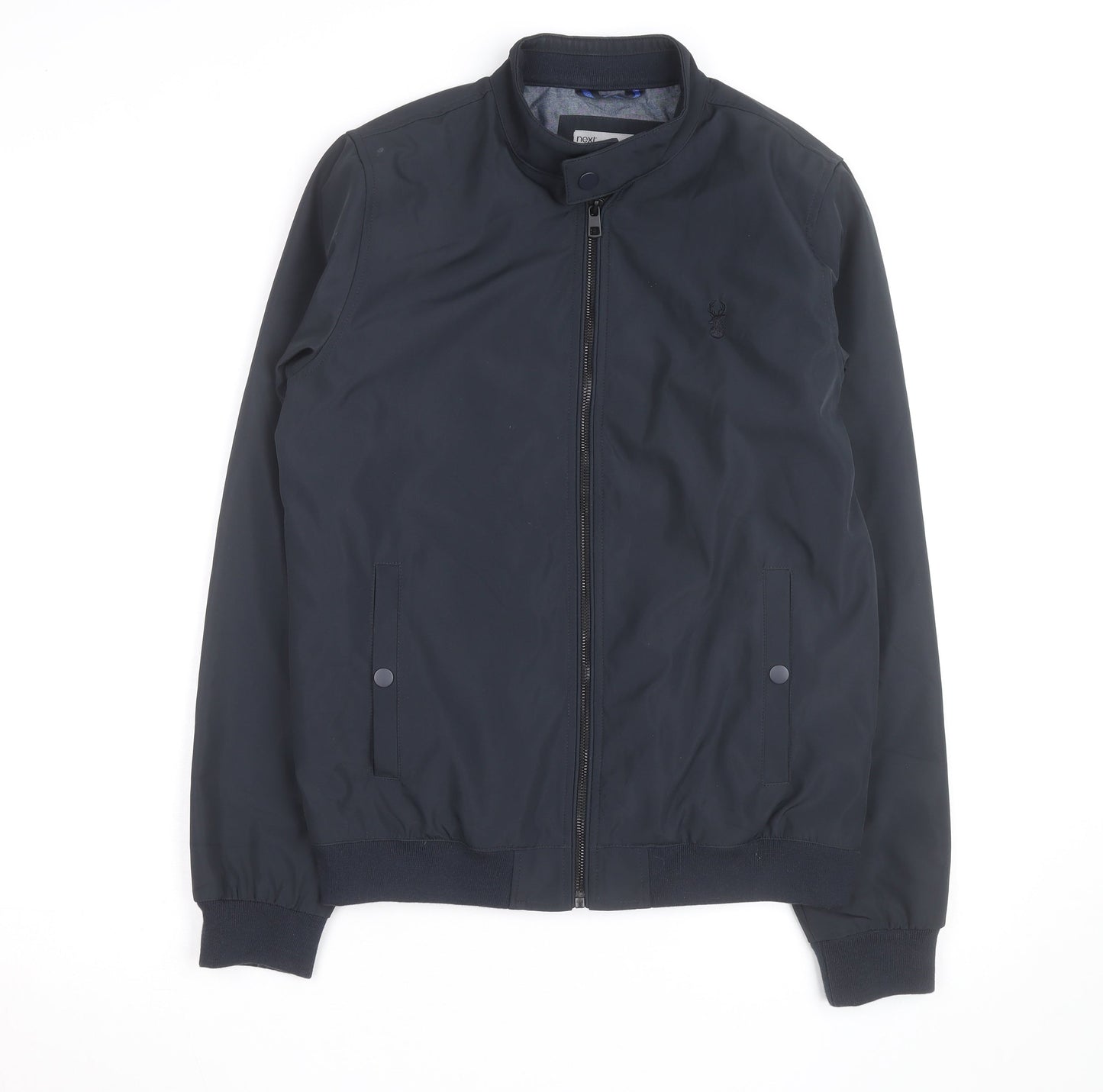 Next Teens Blue Polyester Bomber Jacket S Casual Zip Up