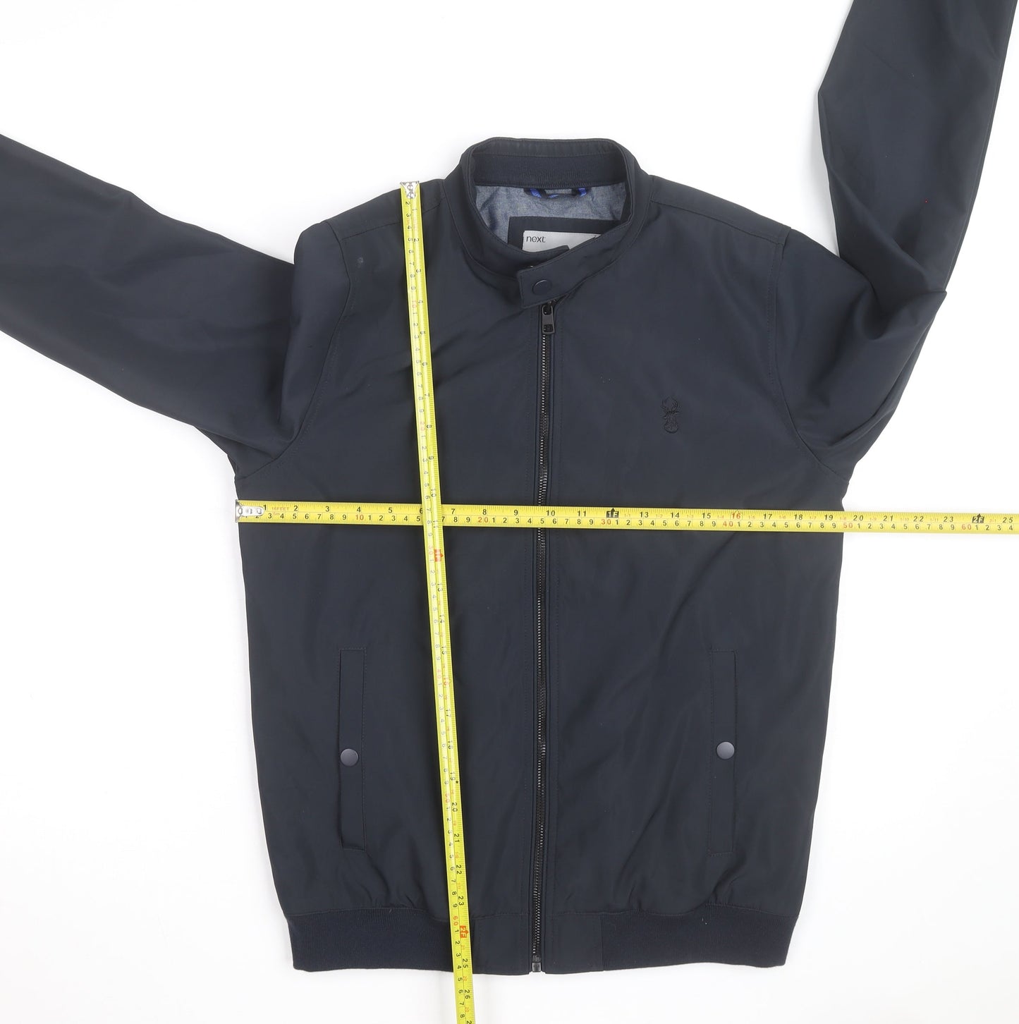 Next Teens Blue Polyester Bomber Jacket S Casual Zip Up