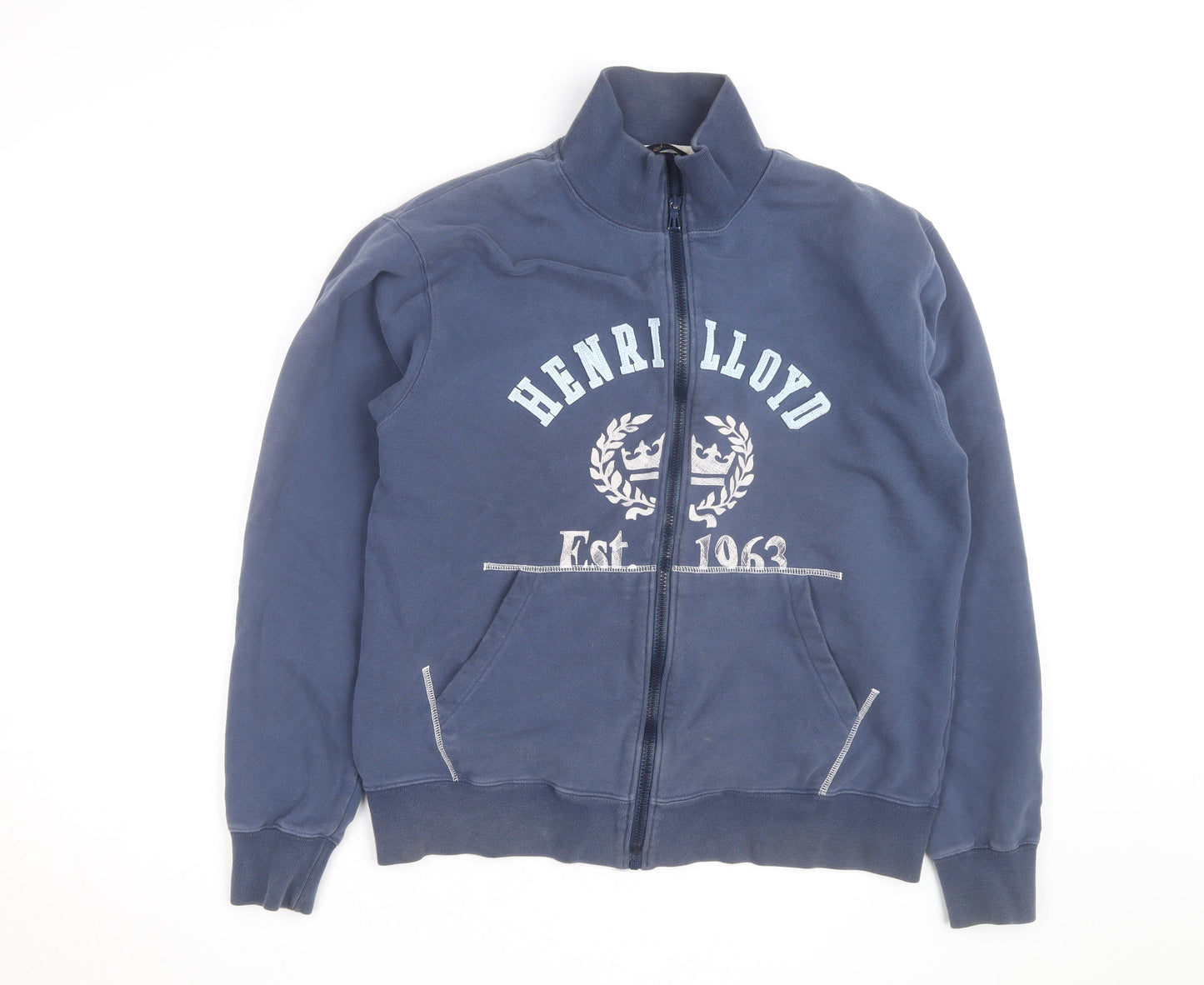 Henri Lloyd Men's Blue Cotton Track Jacket Size M Full Zip Casual