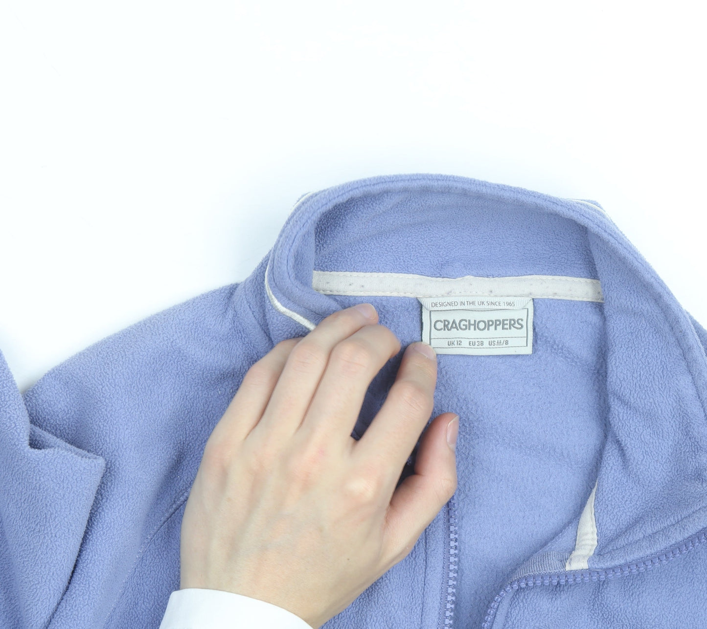 Craghoppers Women Purple Full Zip Fleece Jacket UK 12