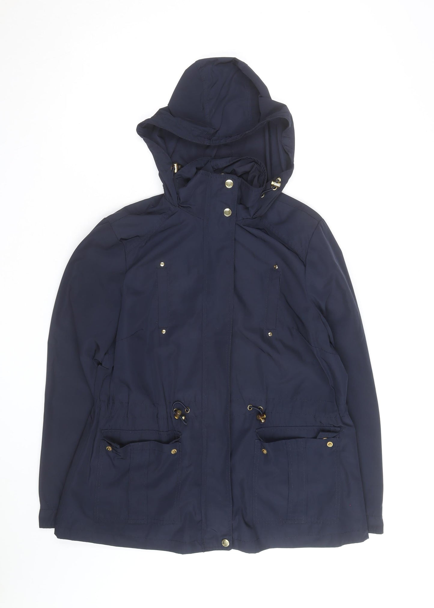 Papaya Weekend Women's Blue Hooded Parka Jacket Size 14