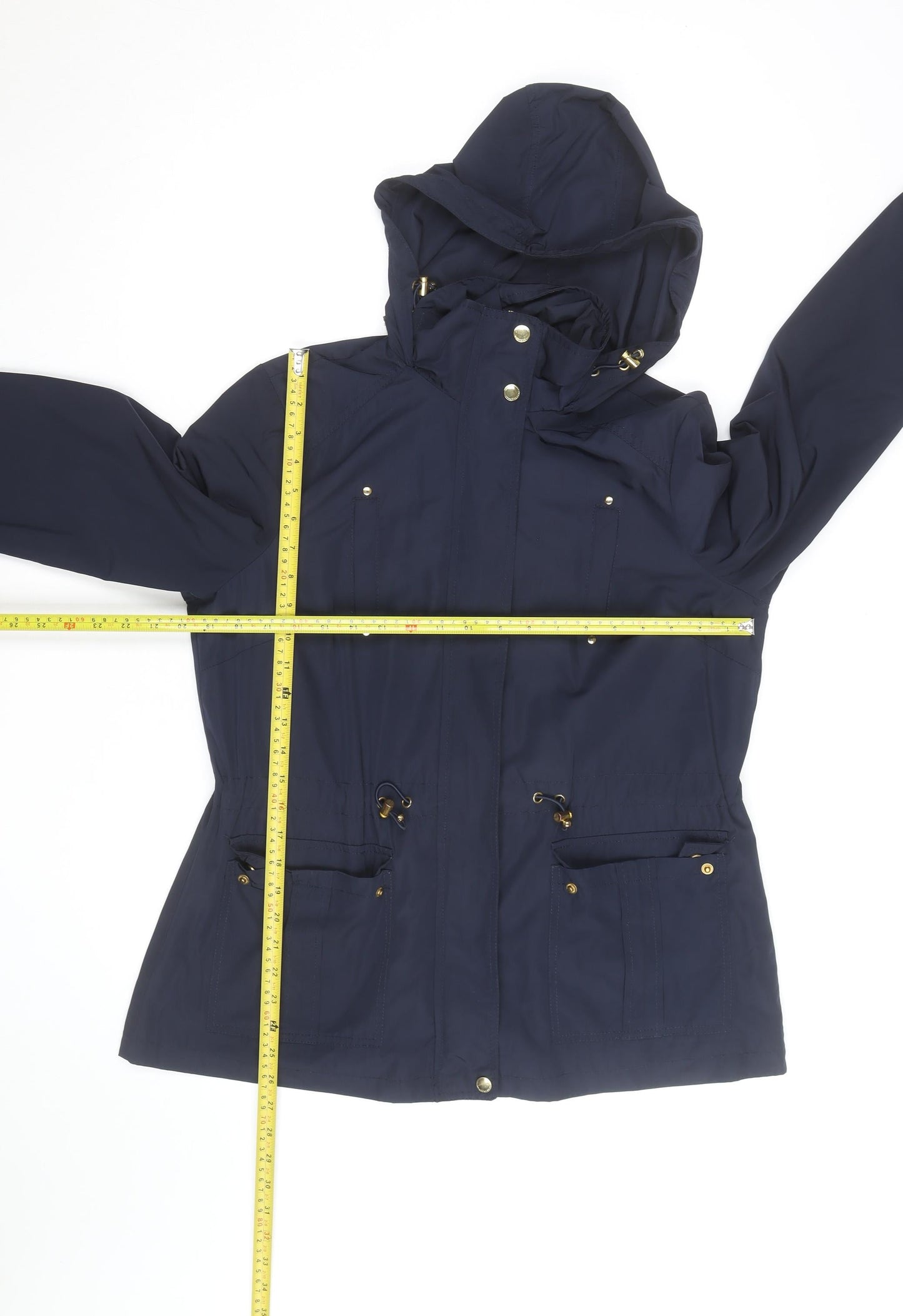 Papaya Weekend Women's Blue Hooded Parka Jacket Size 14