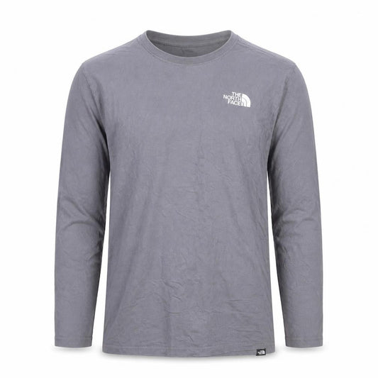 The North Face Mens Grey Long Sleeve Cotton T-Shirt M