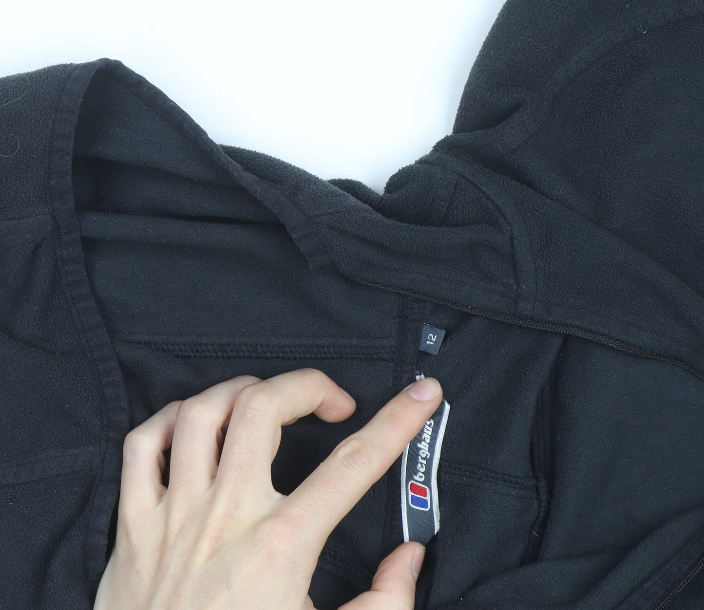 Berghaus Womens Black Fleece 1/2 Zip Hoodie Size 12