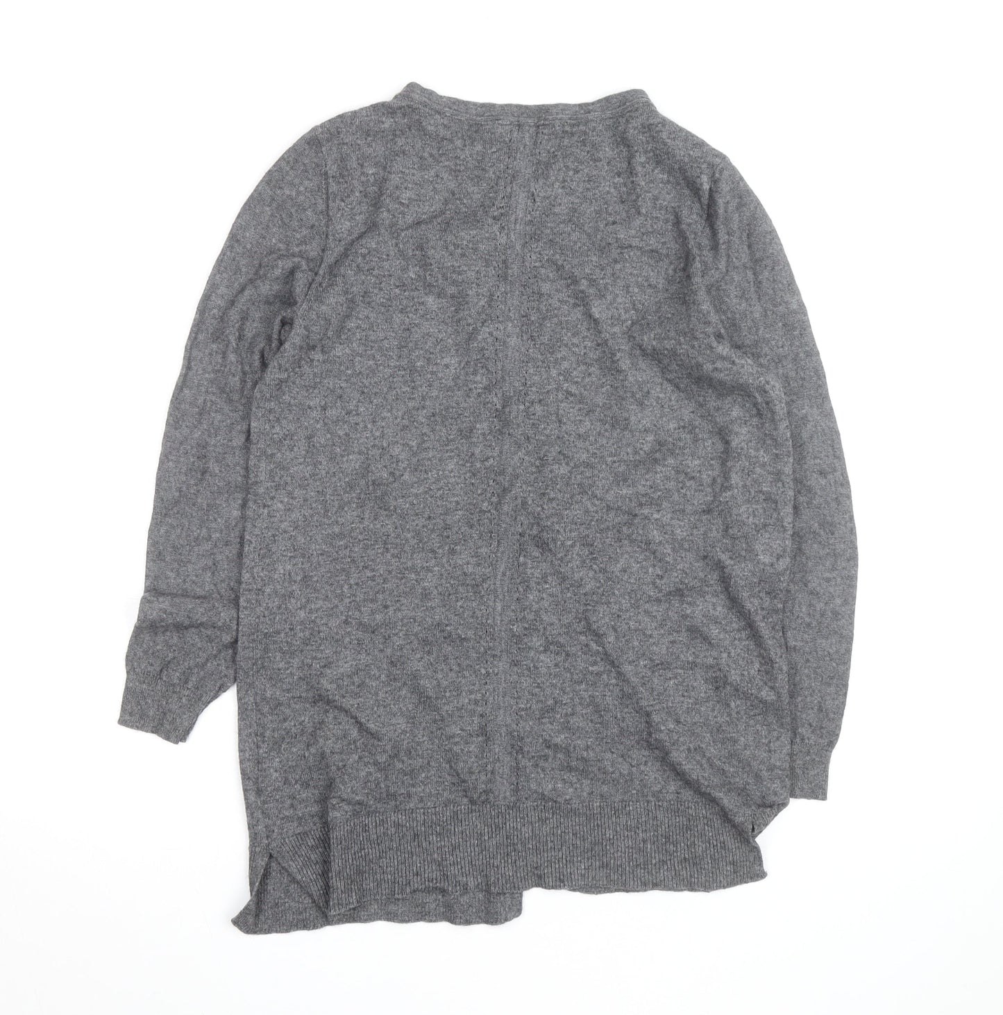 Hobbs Women's Grey Wool Cashmere V-Neck Cardigan Size 12