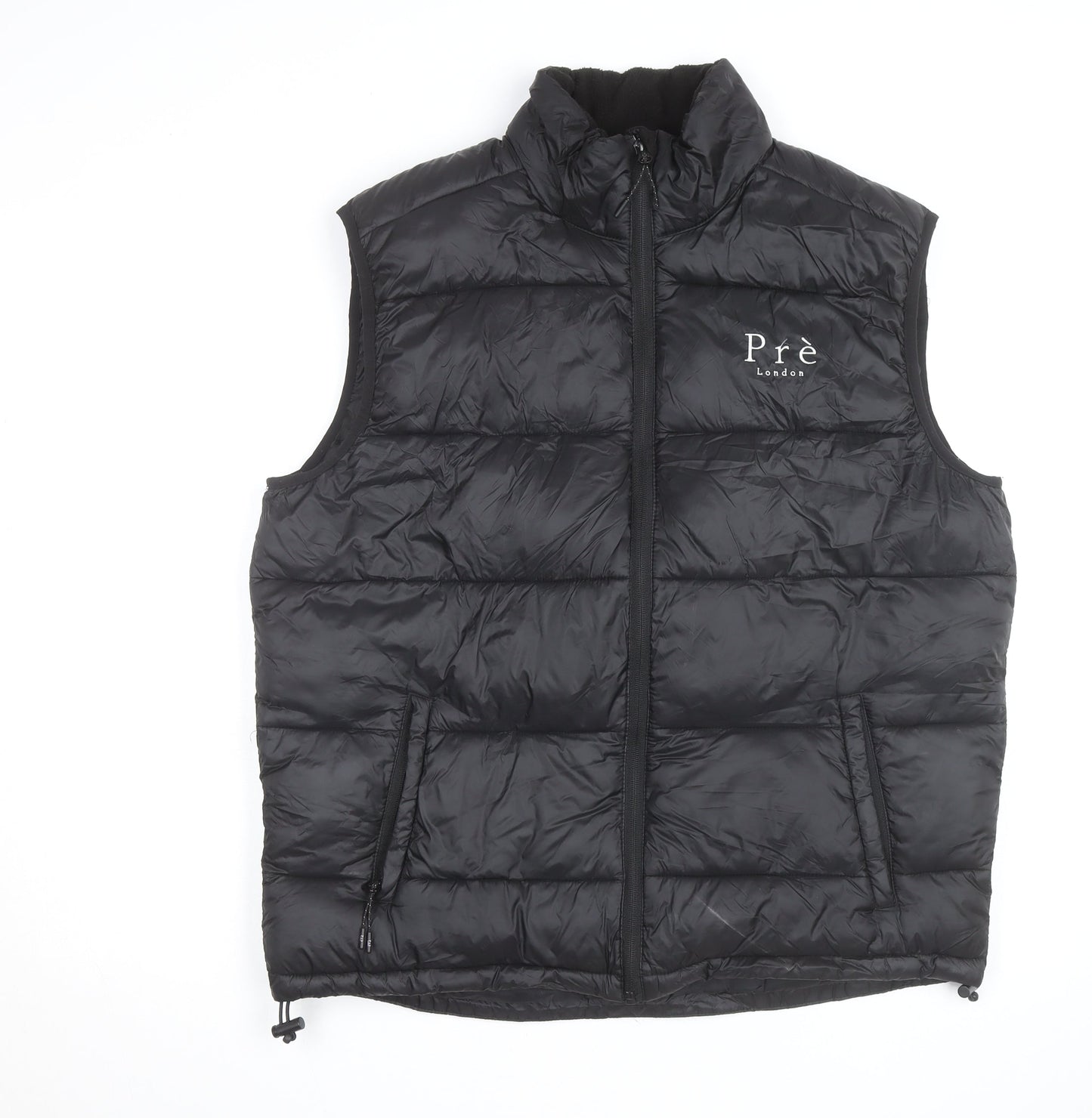 Prè London Men's Black Puffer Gilet Waistcoat Size M