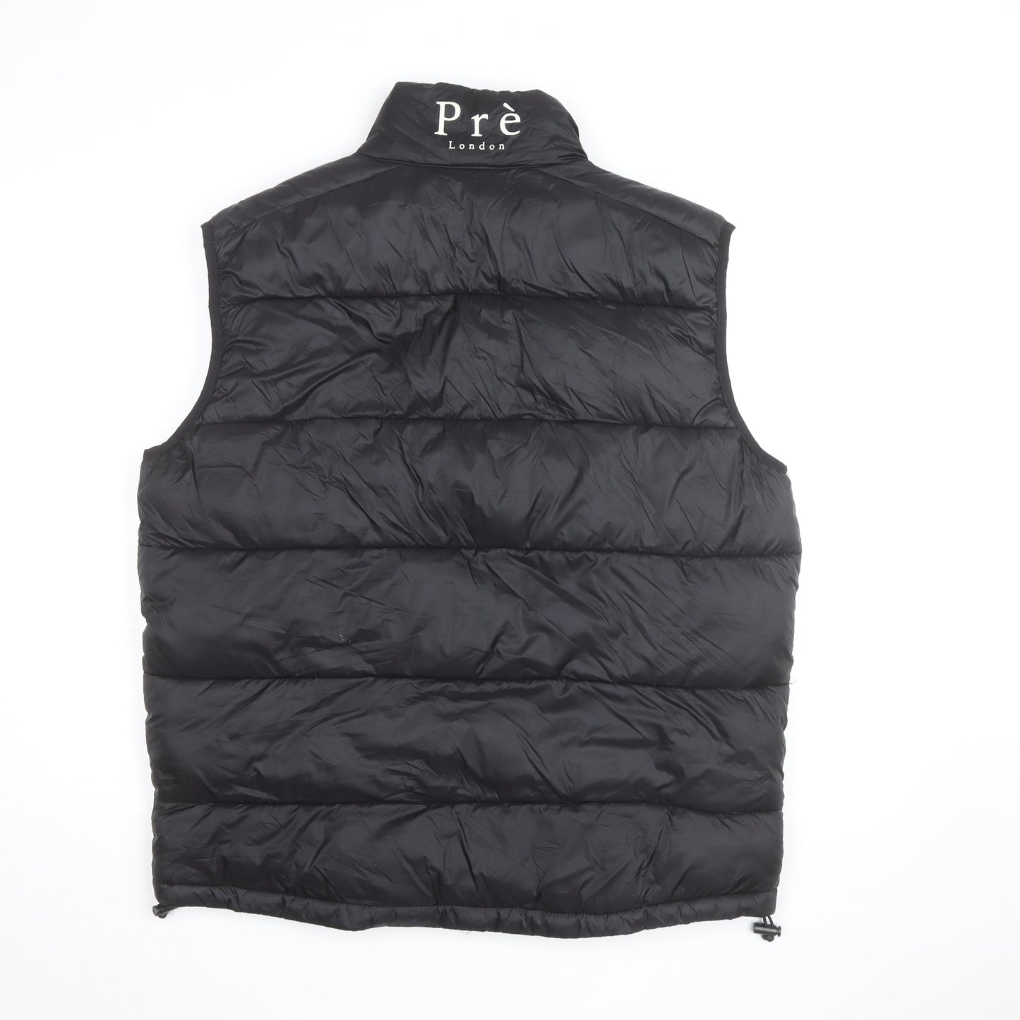 Prè London Men's Black Puffer Gilet Waistcoat Size M