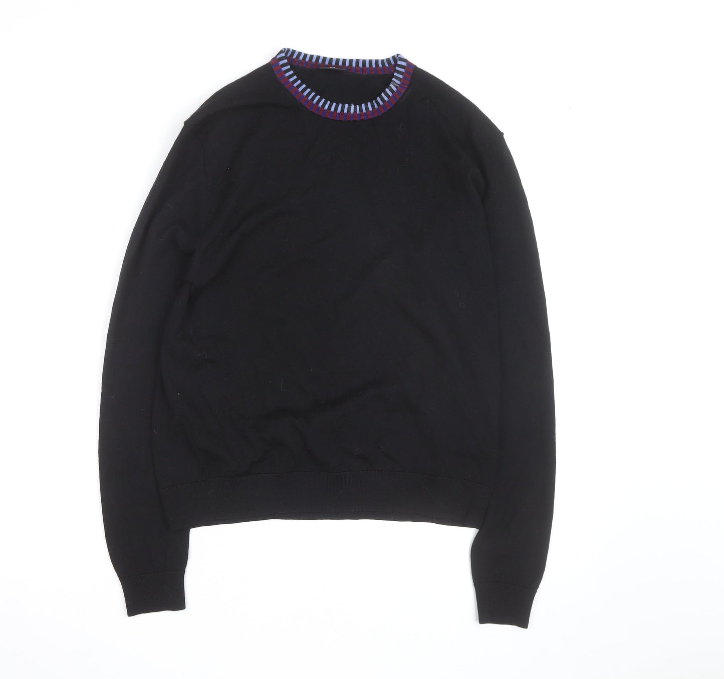Paul Smith Men's Black Wool Crew Neck Jumper XL Classic Knit