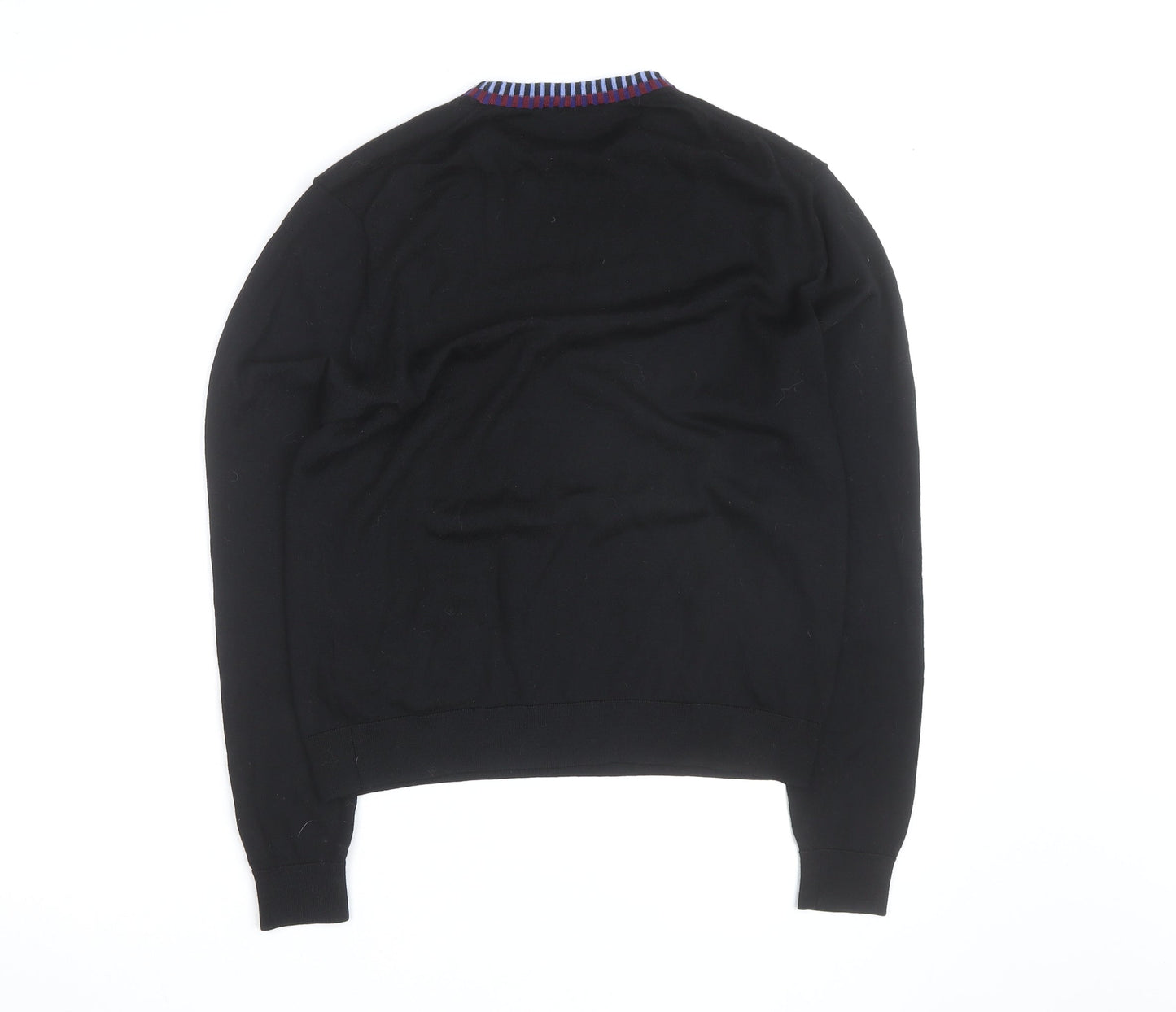 Paul Smith Men's Black Wool Crew Neck Jumper XL Classic Knit
