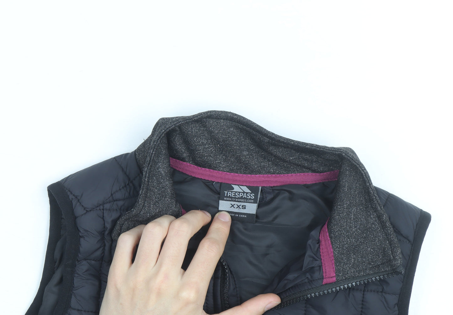 Trespass Women’s Black XXS Quilted Padded Waistcoat Gilet Outdoor