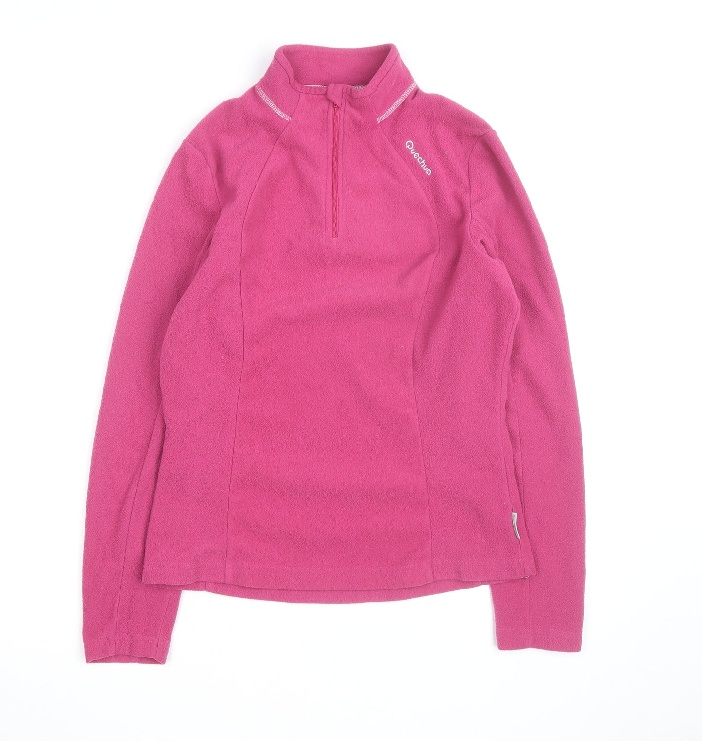 Quechua Women Pink 1/2 Zip Fleece Pullover Sweatshirt Size 12