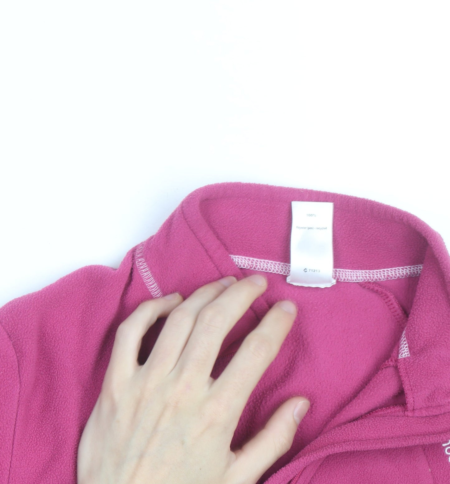 Quechua Women Pink 1/2 Zip Fleece Pullover Sweatshirt Size 12