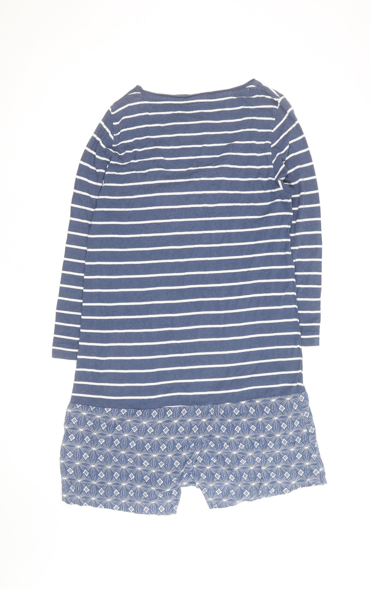 Weird Fish Women's Blue Striped Shift Dress Size 12