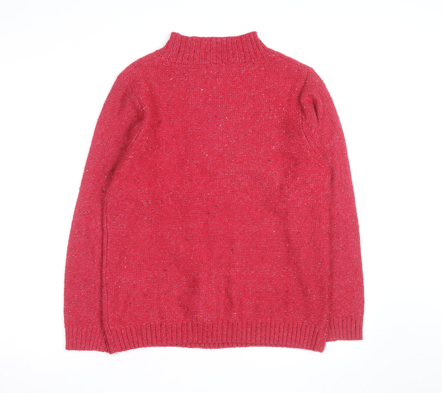 Cotton Traders Women's Cerise Cable-Knit Jumper Size 14