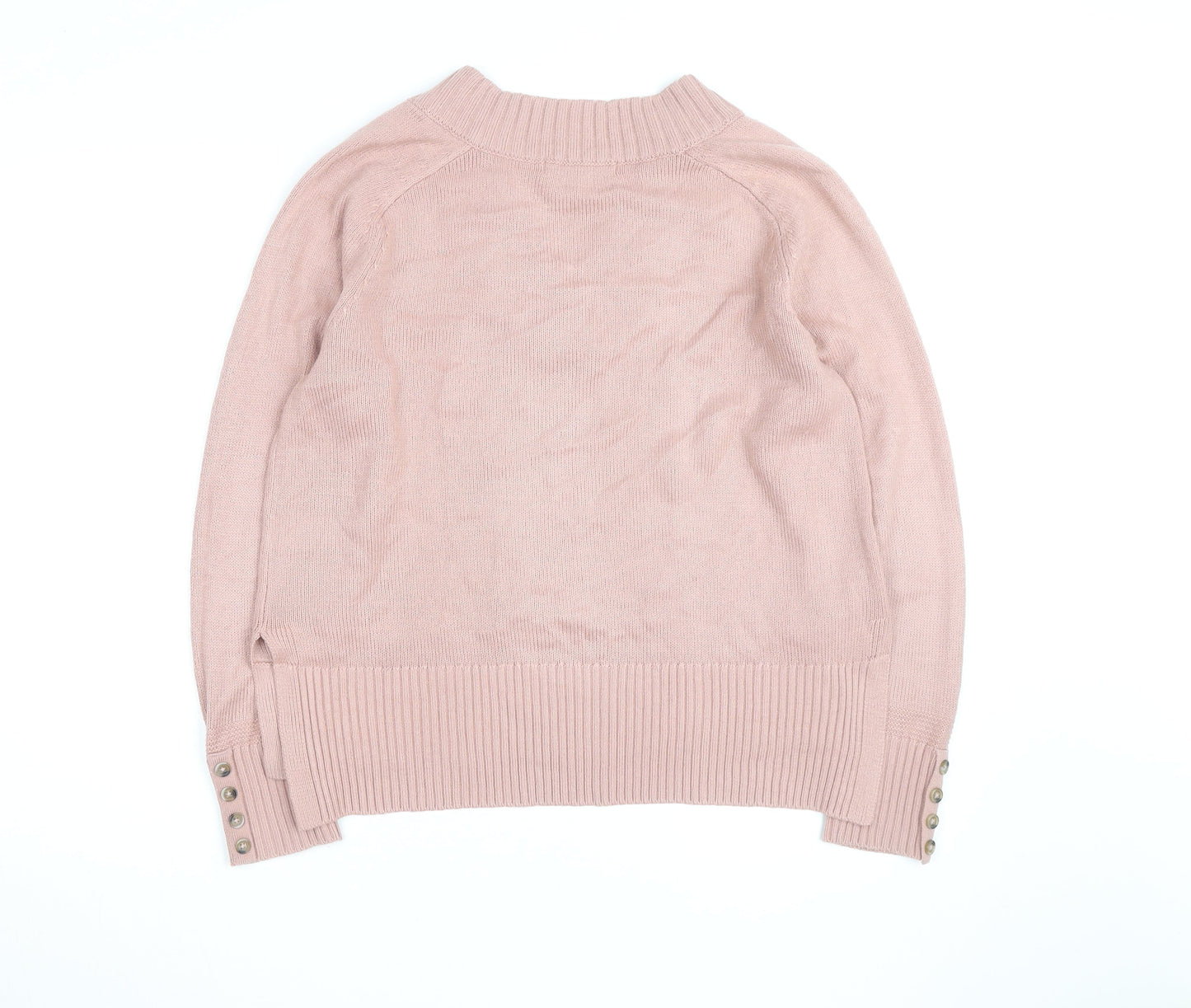 Next Women’s Pink V-Neck Long Sleeve Pullover Jumper Size 12