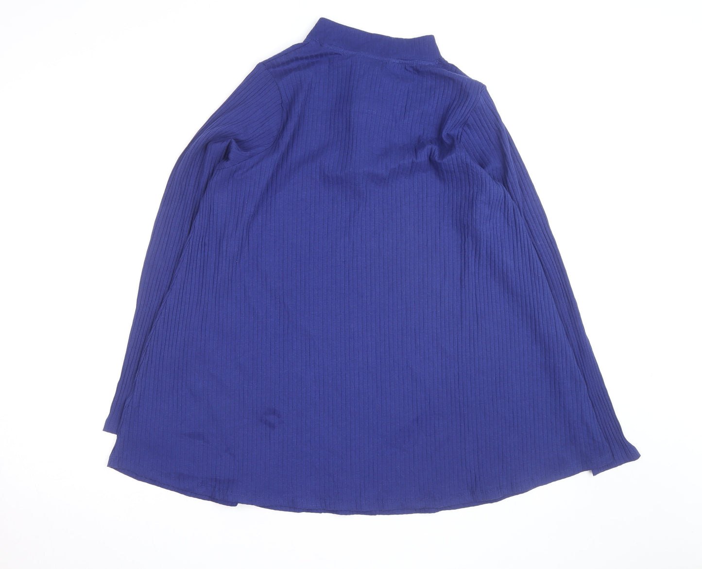 Yours Women's Blue Size 20 Long Sleeve Shift Dress with Zip Neck