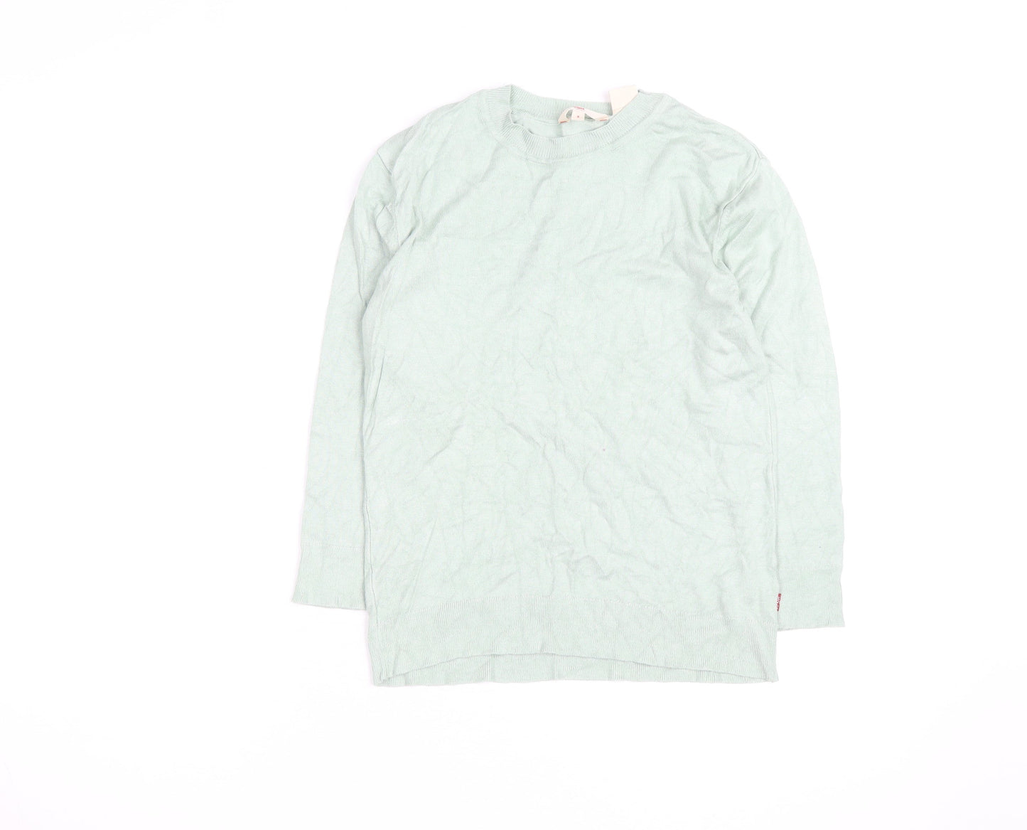 Levi's Women's Green Cotton Crew Neck Long Sleeve Jumper Size S