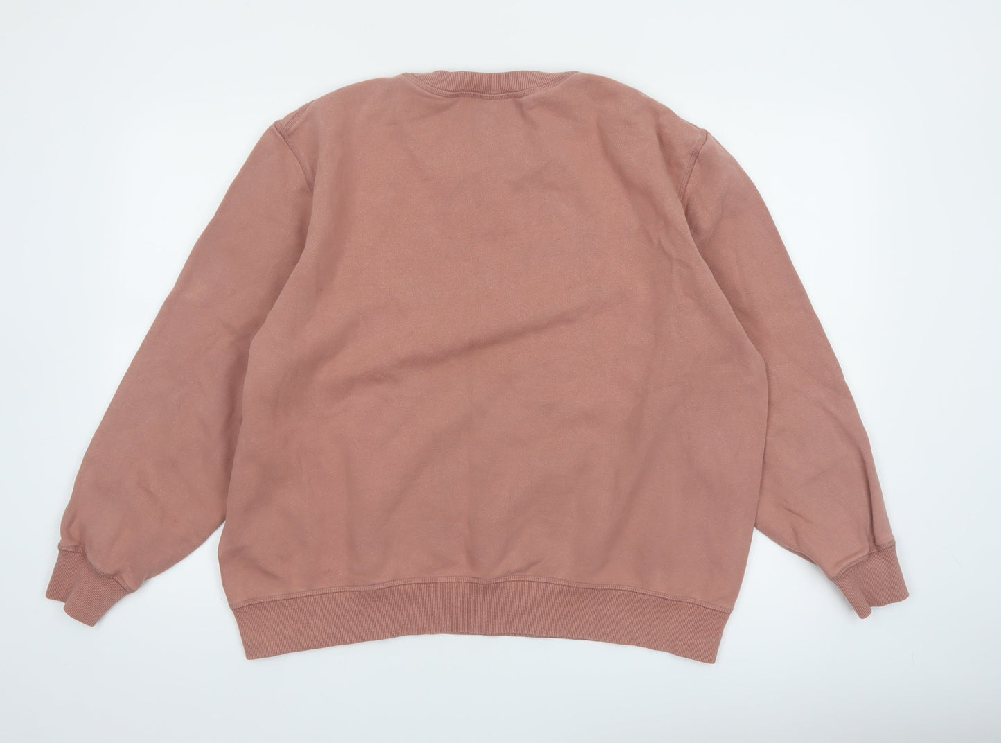 COS Women’s Pink Cotton Pullover Sweatshirt Size L 14 Classic Crew Neck