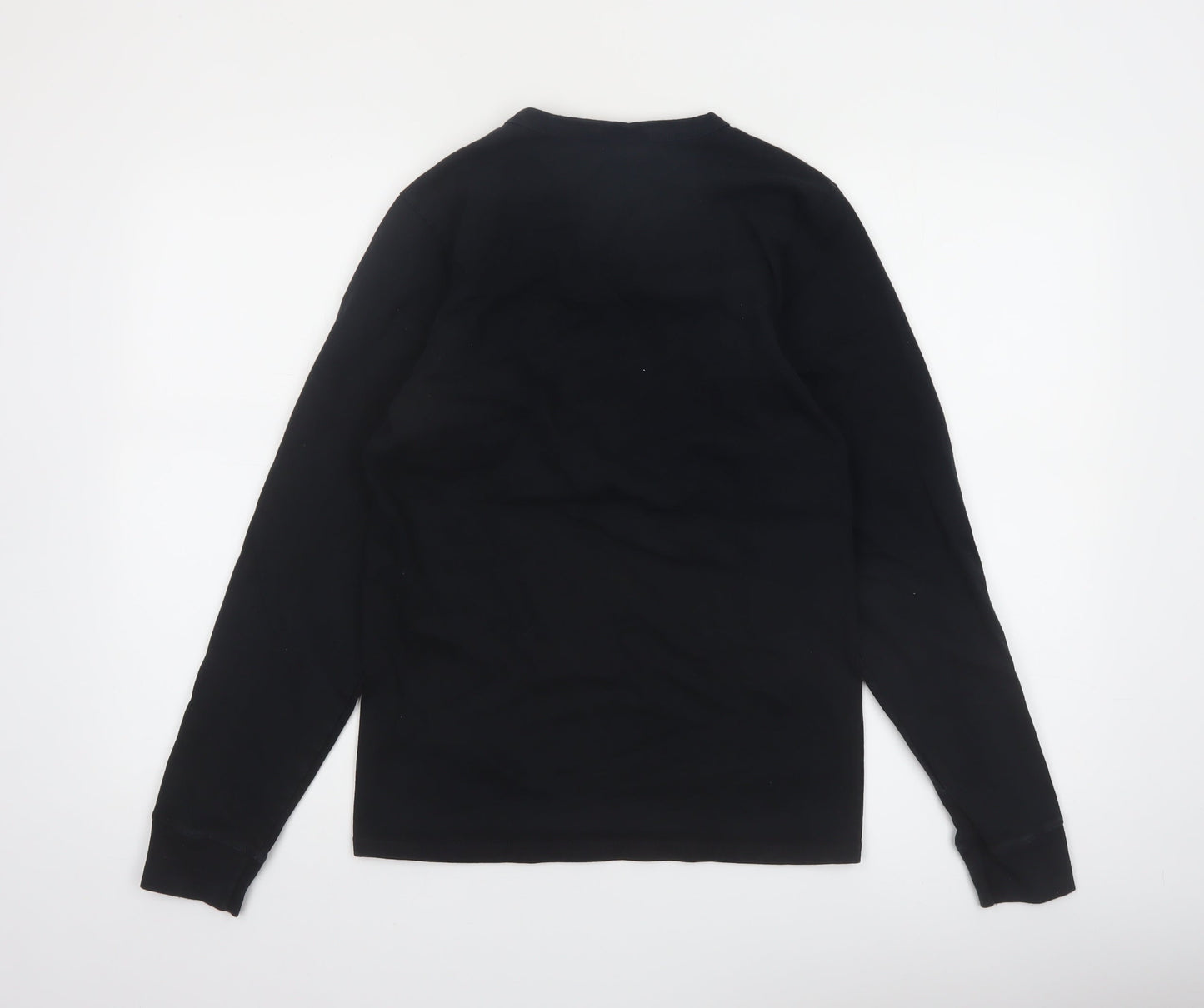 Champion Men's Black Small Long Sleeve Cotton Casual Top