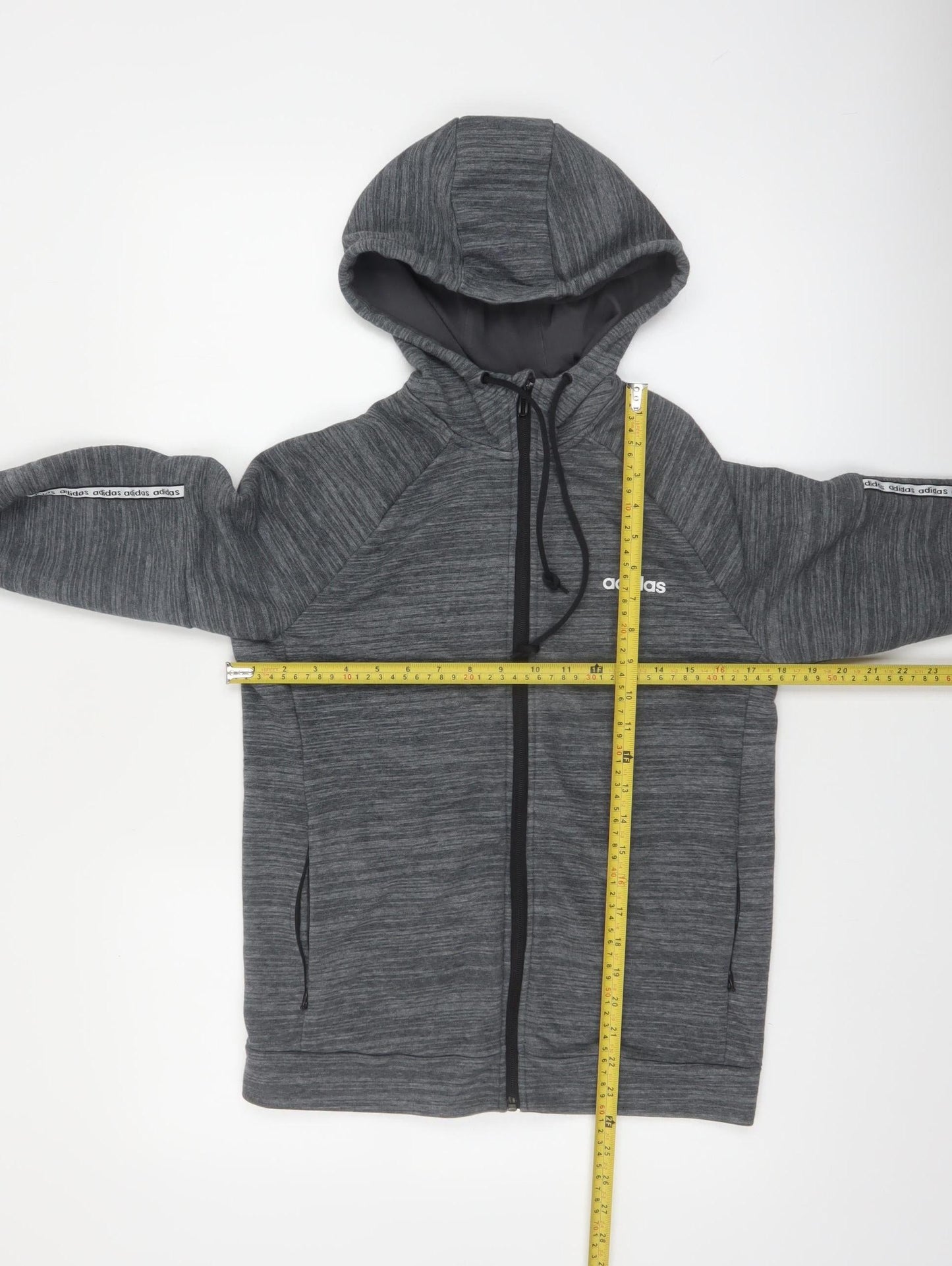Adidas Women’s Grey Full Zip Hooded Sweatshirt Size S 8-10