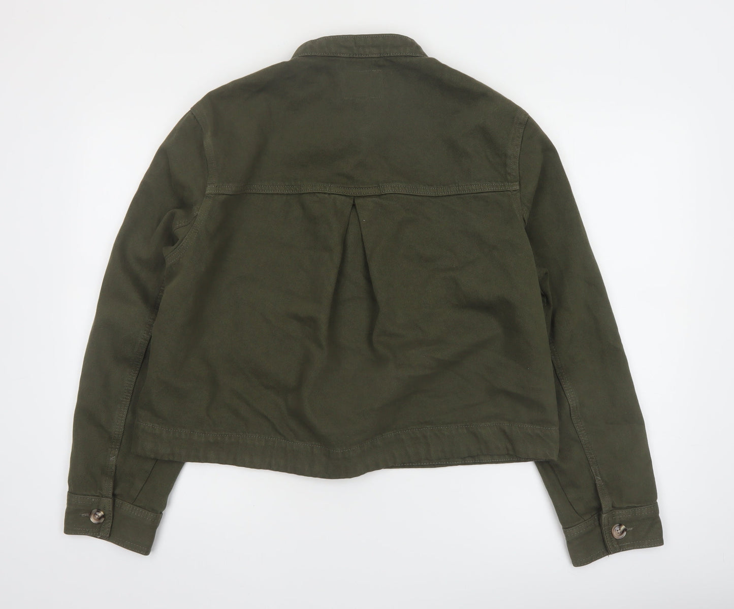 H&M Women’s Green Cotton Military Jacket Size 12 Regular