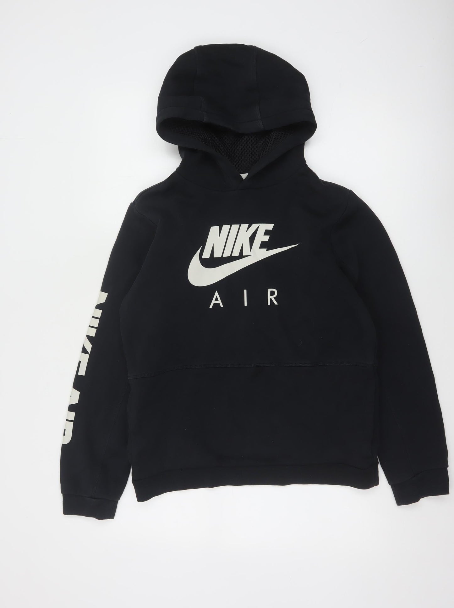 Nike Boys Black XL Pullover Hoodie Sweatshirt with Logo Print