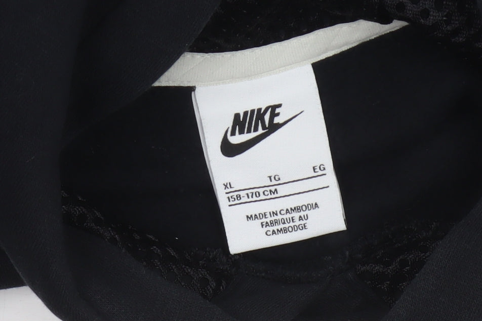 Nike Boys Black XL Pullover Hoodie Sweatshirt with Logo Print