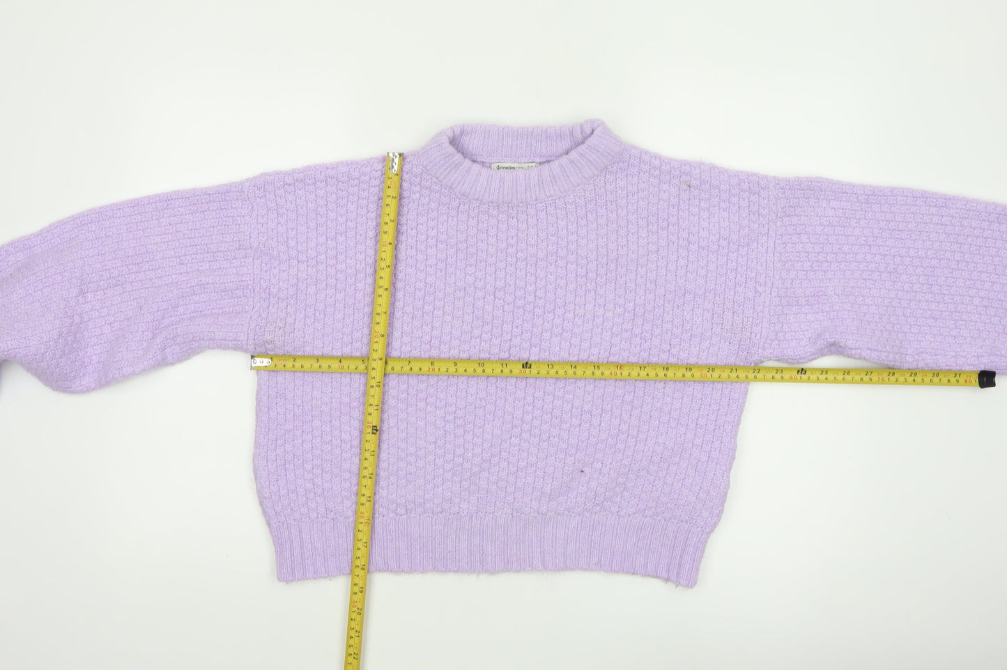 Stradivarius Women’s Purple Chunky Knit Mock Neck Jumper Size 12