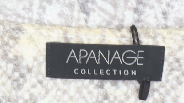 Apanage Collection Women’s Grey Geometric Button Coat Size 14