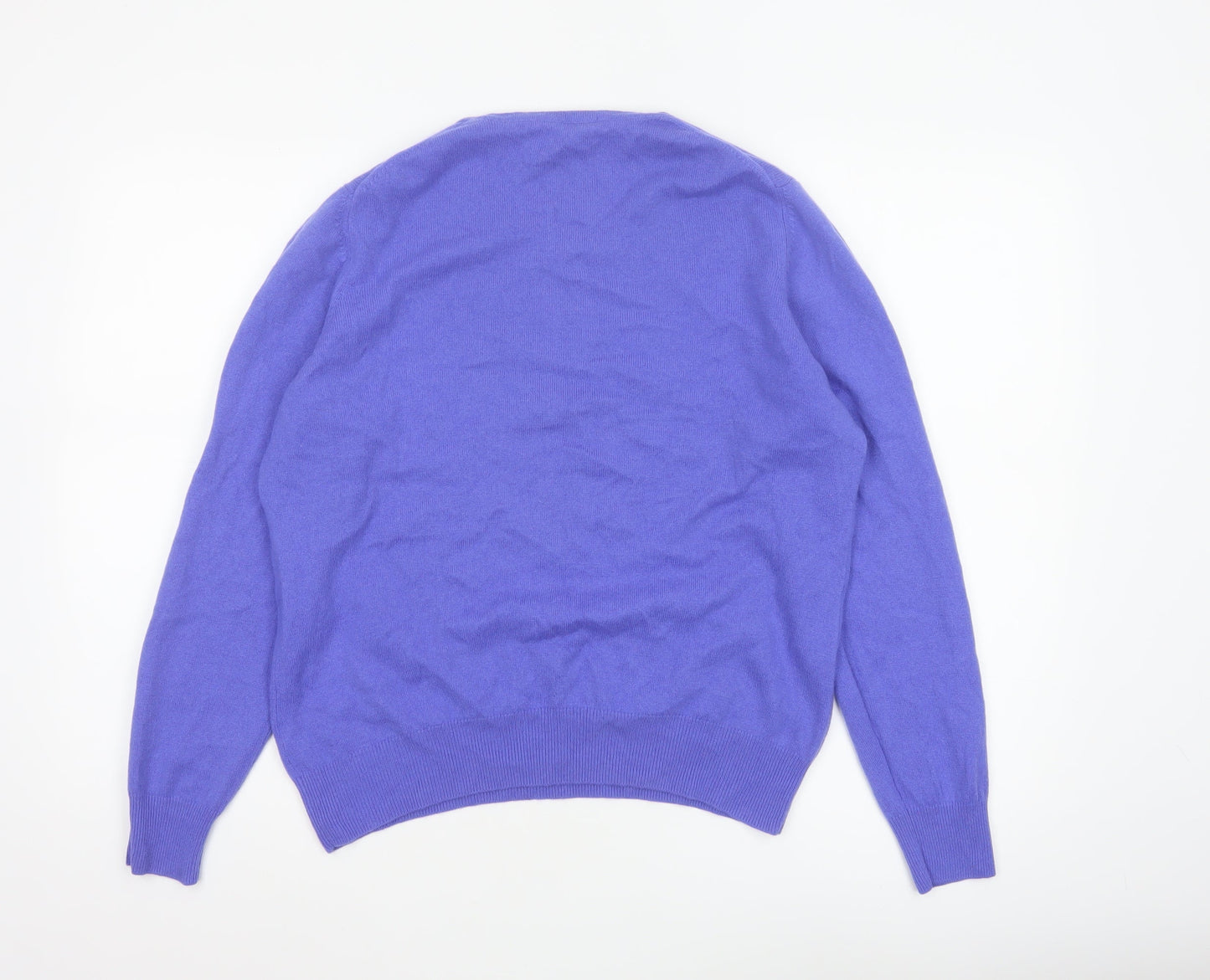 Marks and Spencer Women’s Blue Cashmere Crew Neck Jumper Size 20
