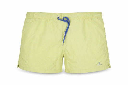Front view of GANT Men's Yellow 2XL Swim Shorts Quick Dry Elastic Waist