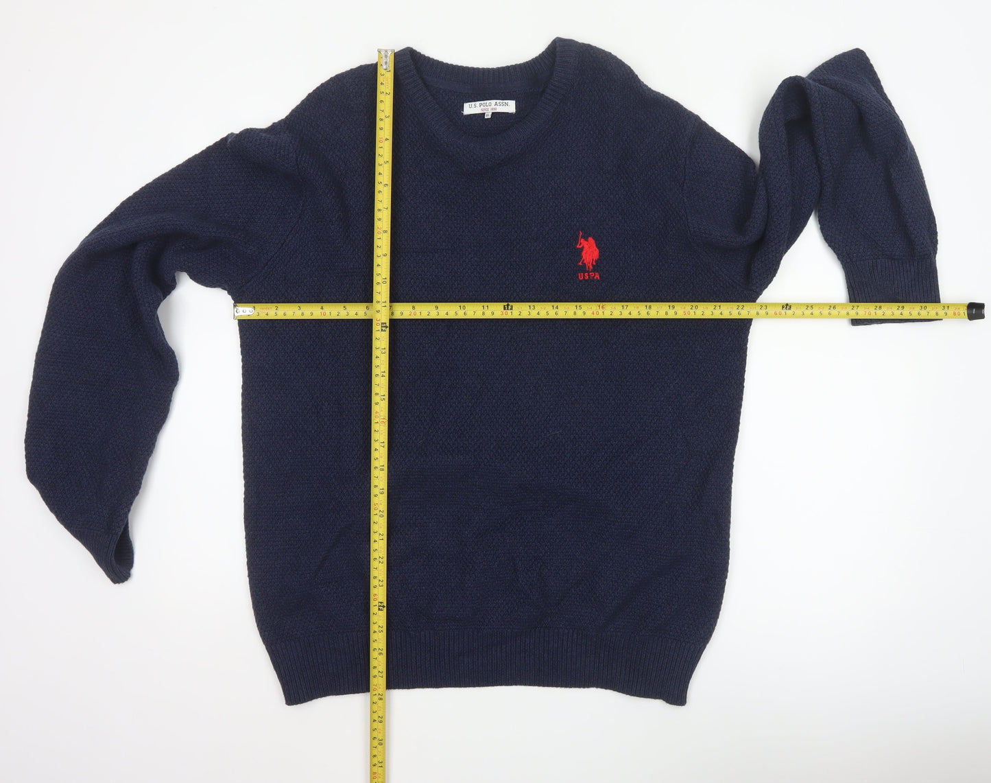 U.S. Polo Assn. Men’s Blue Cotton Crew Neck Jumper XL
