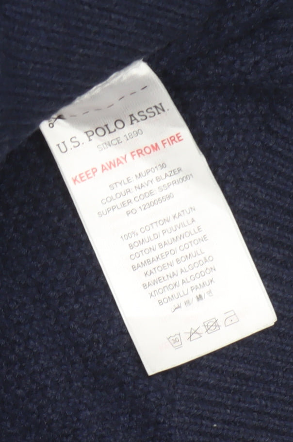U.S. Polo Assn. Men’s Blue Cotton Crew Neck Jumper XL