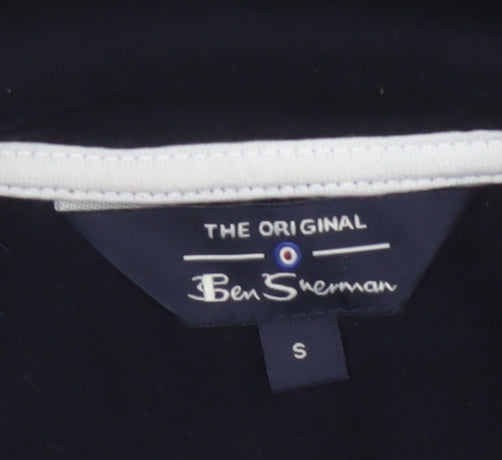 Ben Sherman Men's Navy Cotton Pullover Hoodie Small