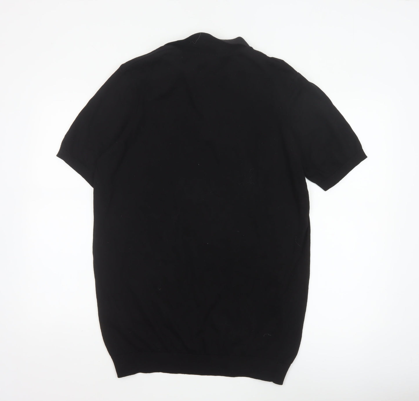 HUGO Boss Men's Black Cotton Short Sleeve Polo Shirt L