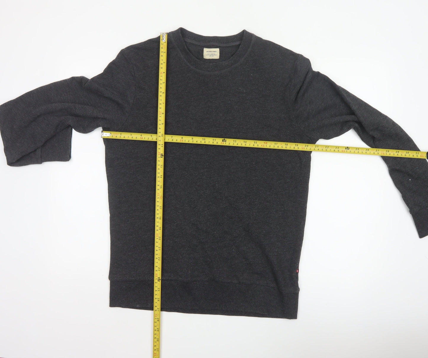 Jack & Jones Men's Grey Pullover Sweatshirt M Regular Fit