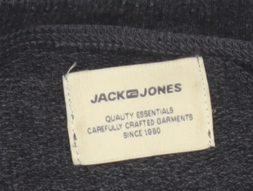 Jack & Jones Men's Grey Pullover Sweatshirt M Regular Fit