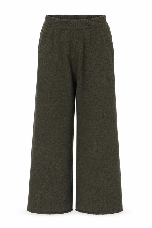 COLLUSION Women’s Green Wide-Leg Knit Trousers XS