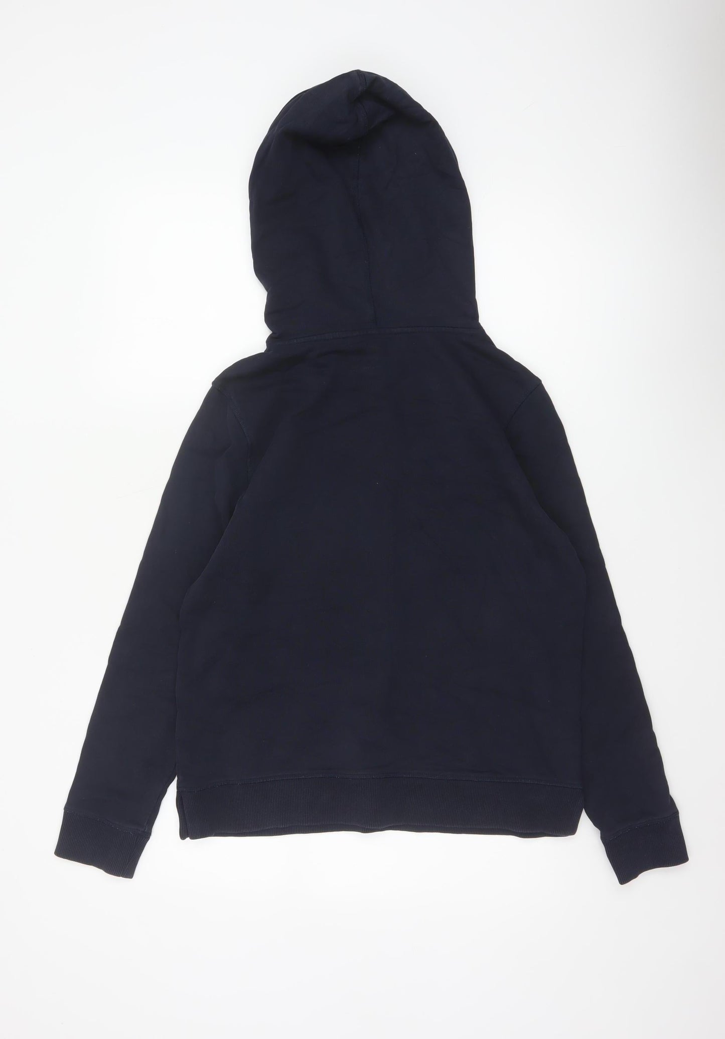 Tommy Hilfiger Women's Navy Pullover Hoodie Size S Cotton Logo Sweatshirt