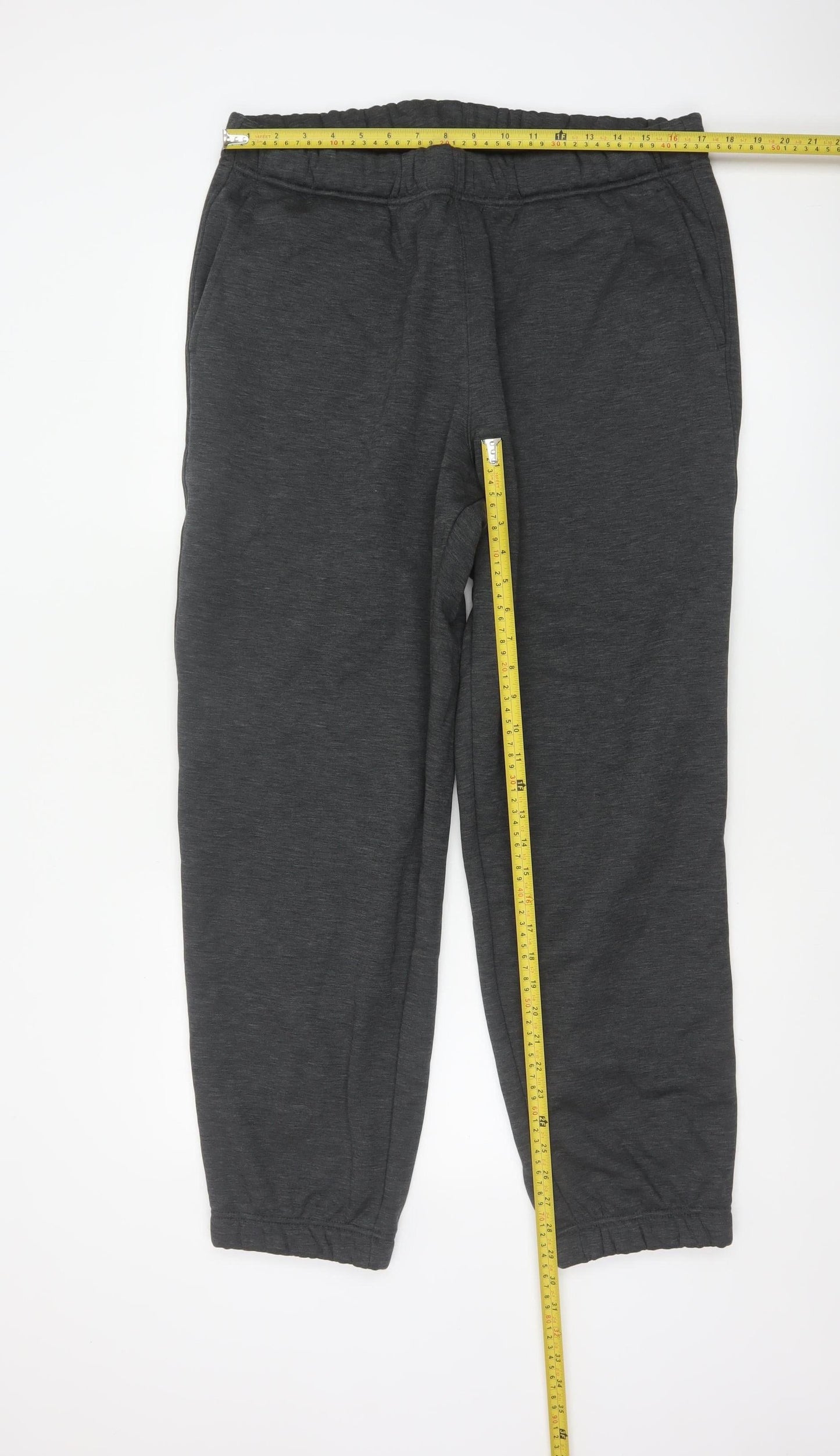 Uniqlo Men's Grey XL Jogger Trousers with Elastic Waist
