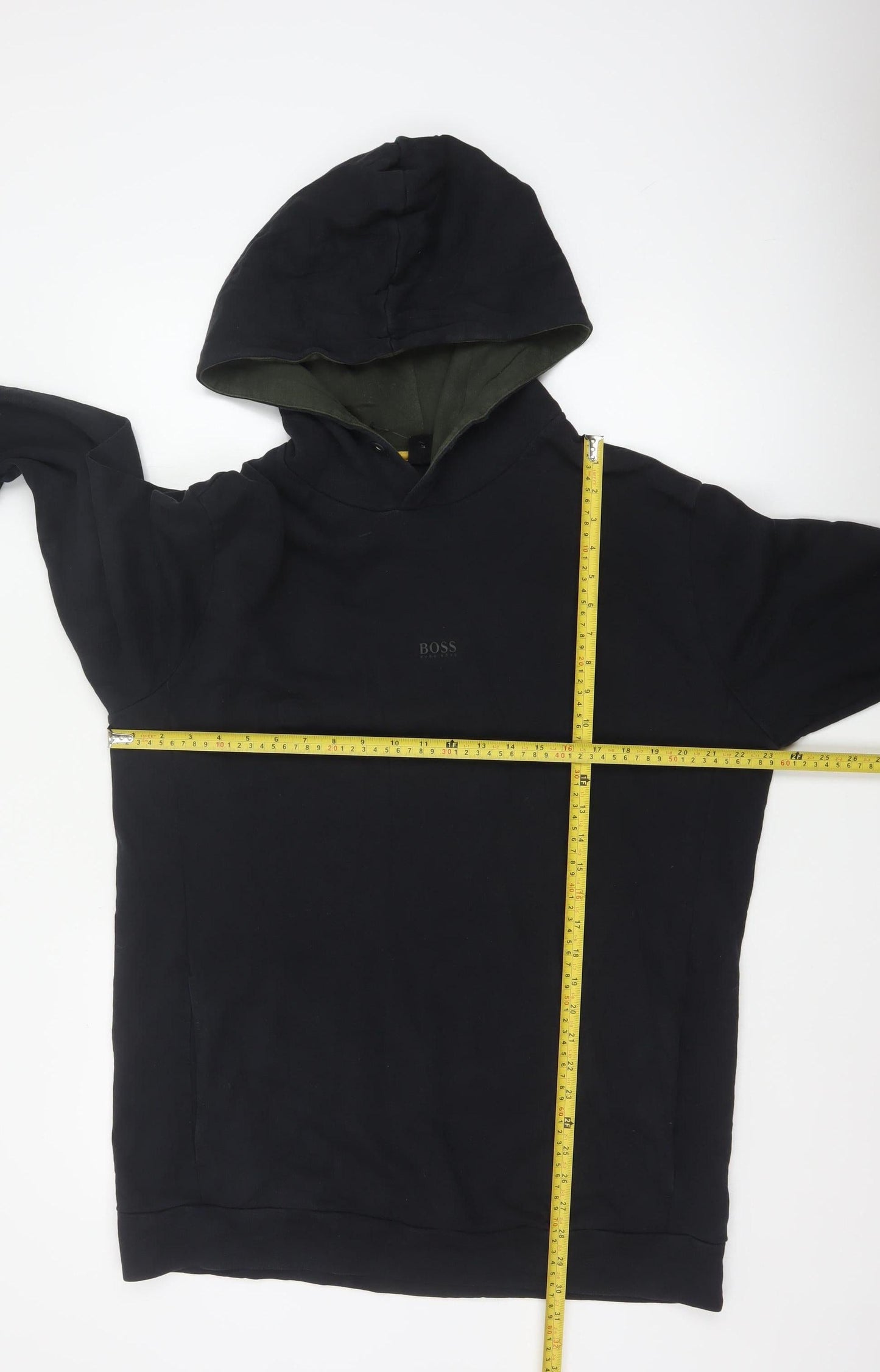 Hugo Boss Mens Black XL Pullover Hoodie Logo Sweatshirt