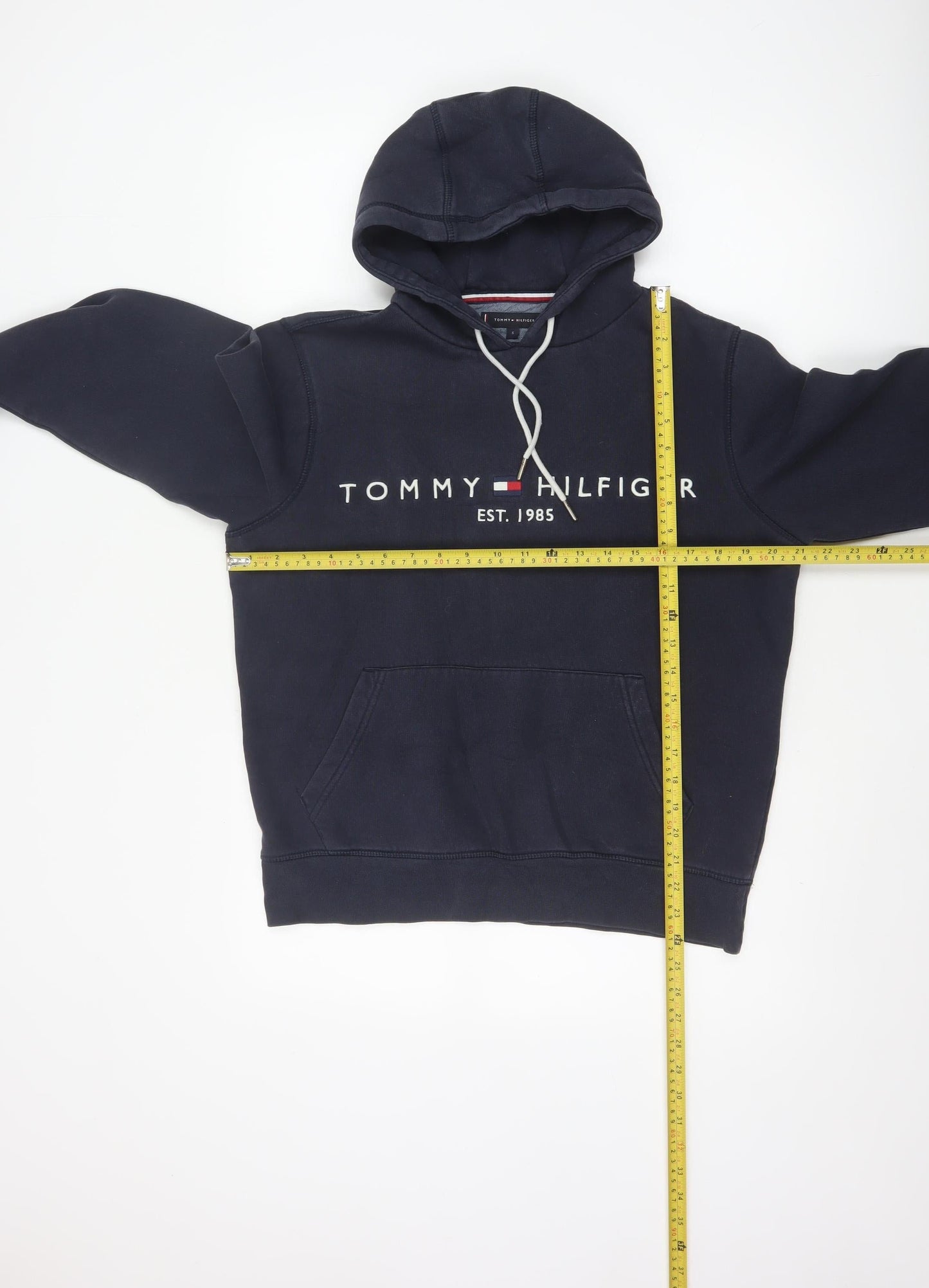 Tommy Hilfiger Men's Navy Small Pullover Hoodie Organic Cotton