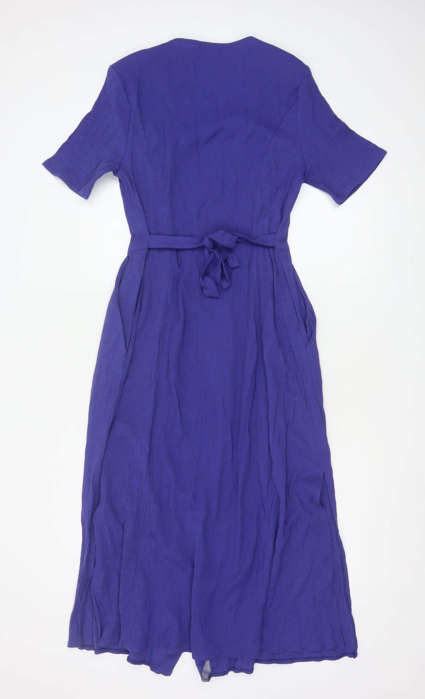 Steilmann Women's Blue Midi Fit & Flare Button Dress Size 12