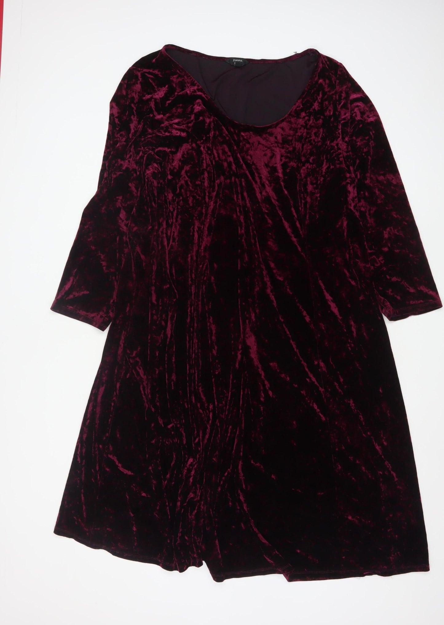 Joanna Hope Women’s Purple Velvet A-Line Dress Size 32