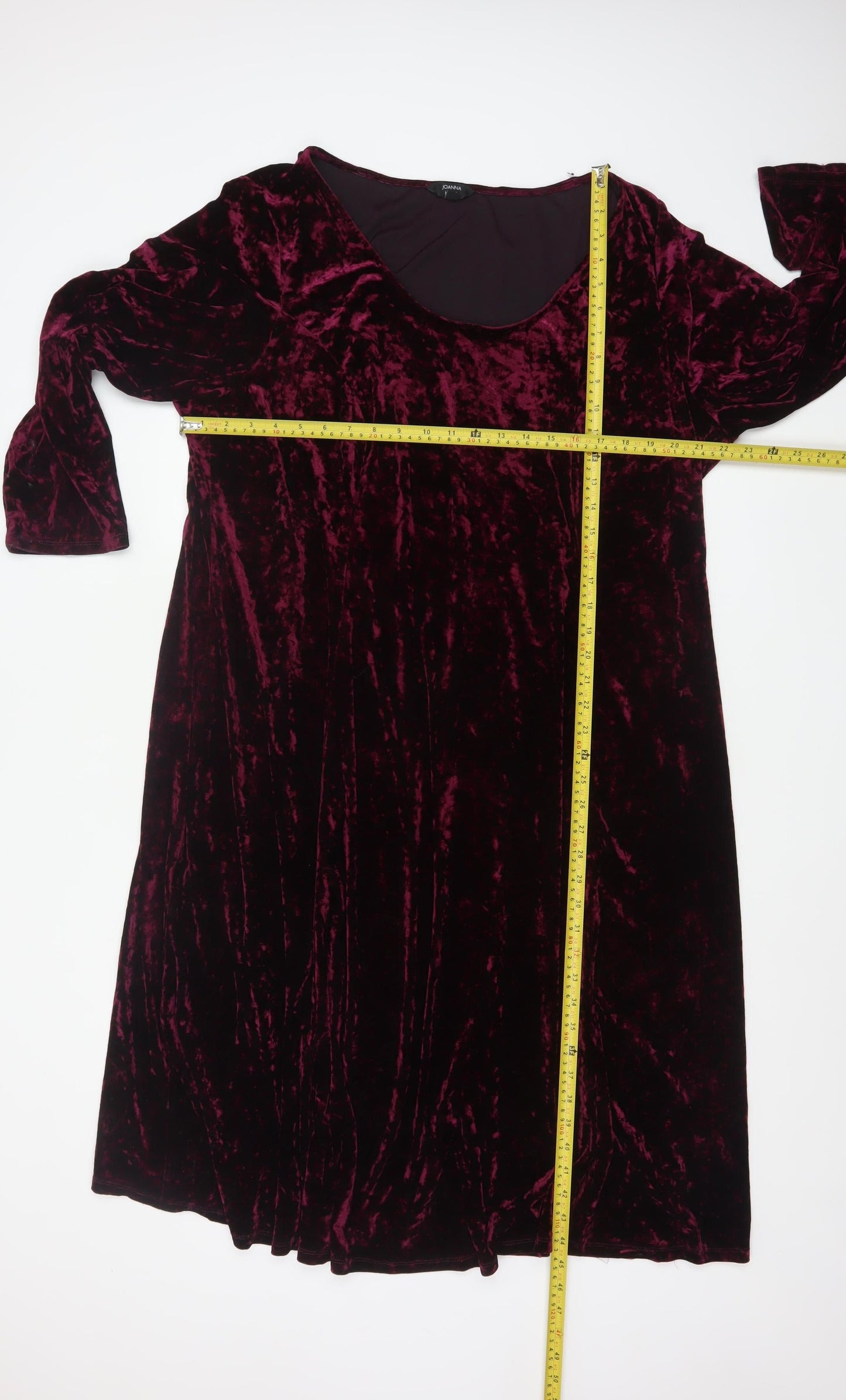 Joanna Hope Women’s Purple Velvet A-Line Dress Size 32