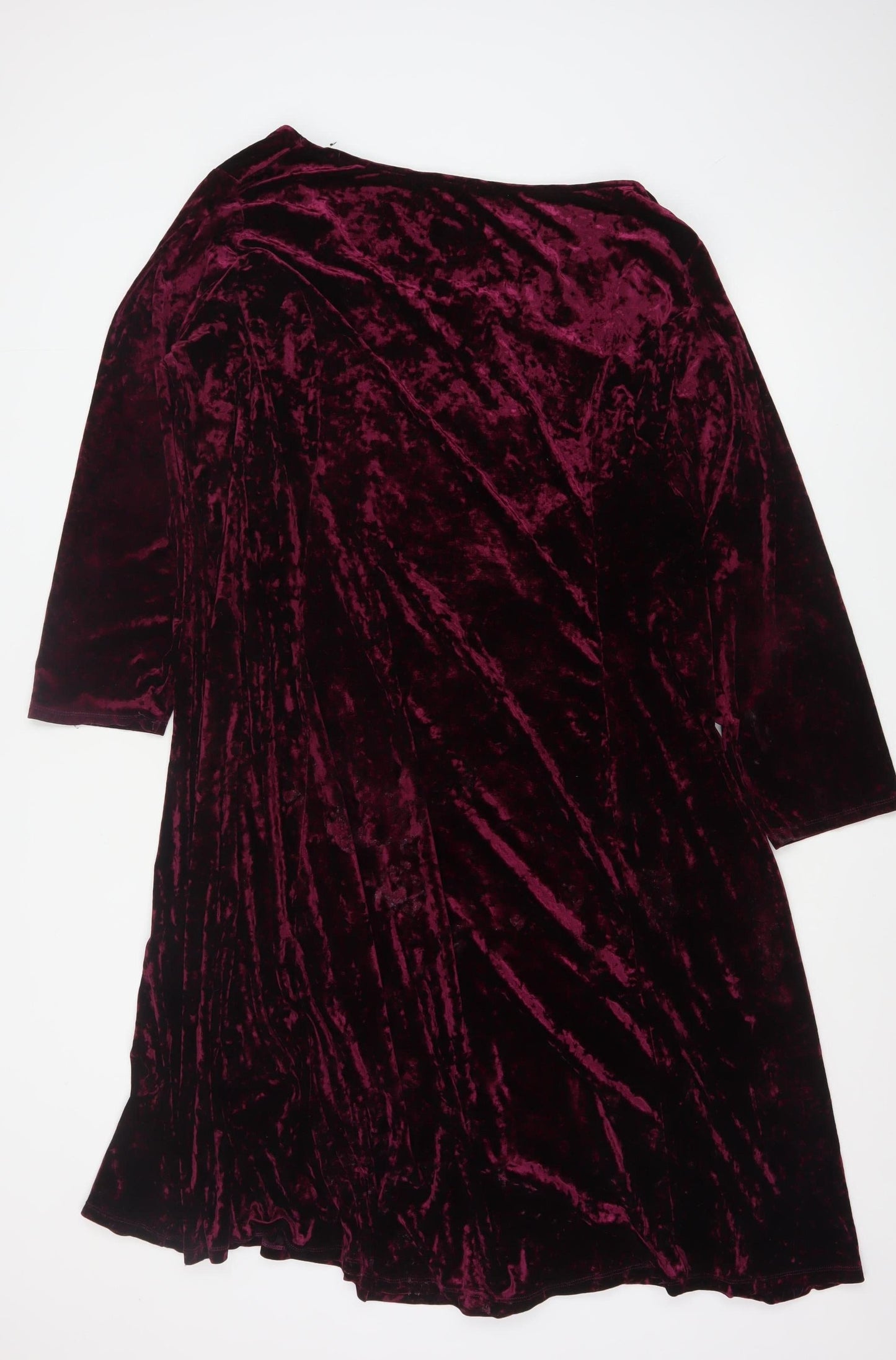 Joanna Hope Women’s Purple Velvet A-Line Dress Size 32